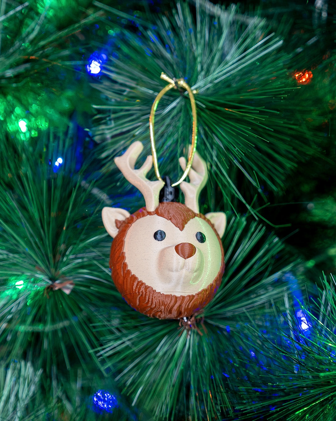 Christbaumkugel "Majestätischer Rentierkopf"