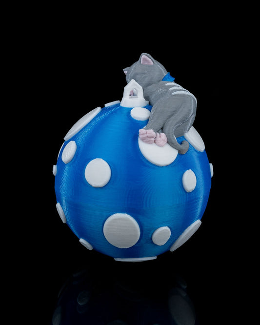 Christbaumkugel "Friedliche Schlafkatze"