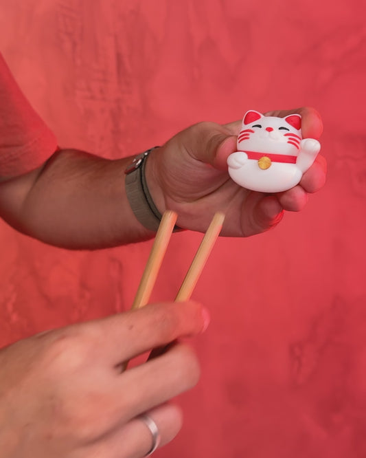 Lucky Cat | Essstäbchen Helfer Lernstäbchen Essstäbchenhalter Chopsticks